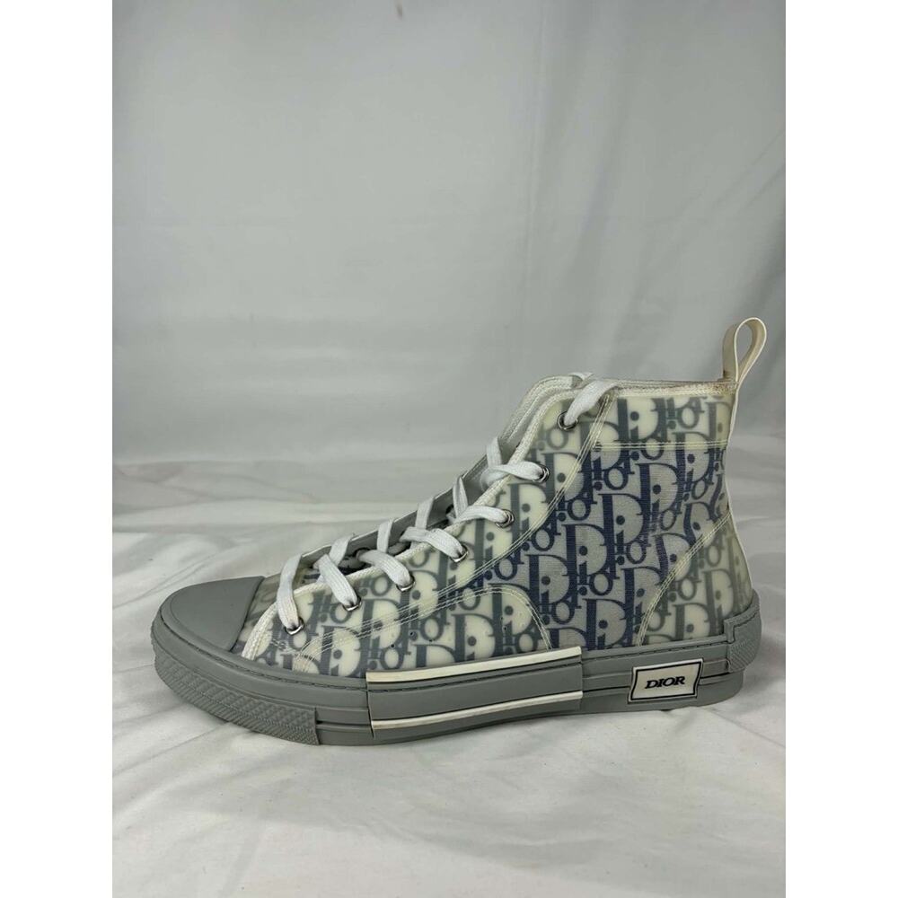 Dior B23 High Dior Oblique High Top Sneaker Blue Grey Mens US 14 SPB-EB 367939 - Picture 3 of 16